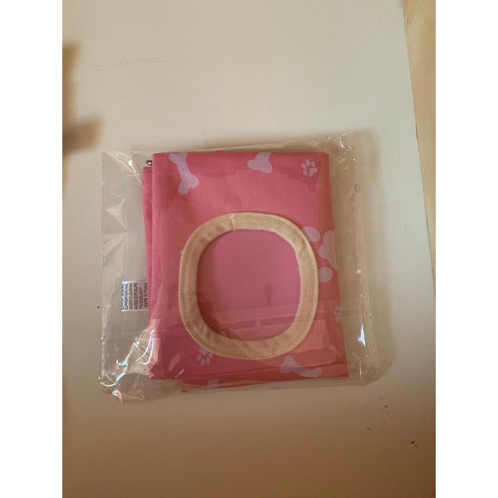 Pink and White Paw Print and Bone Hay Bag​​